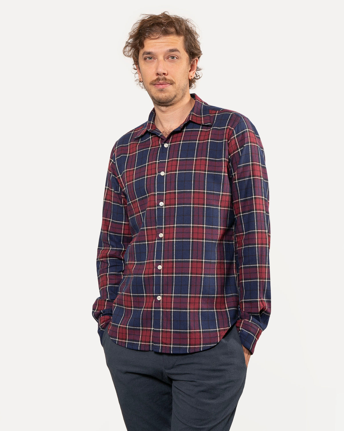 Long Sleeve Dylan | Cabin Plaid - Midnight