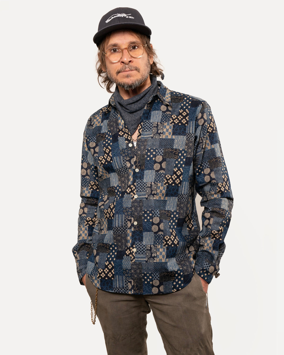 Long Sleeve Dylan | Indigo Patchwork