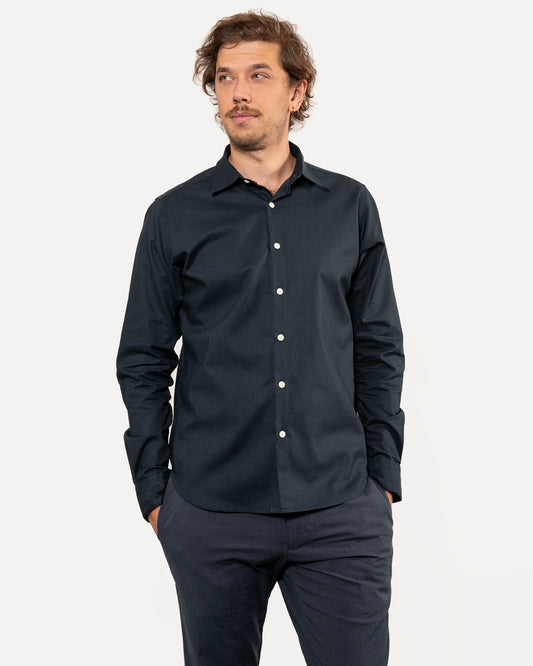 Long Sleeve Dylan | Tiny Midnight Dots