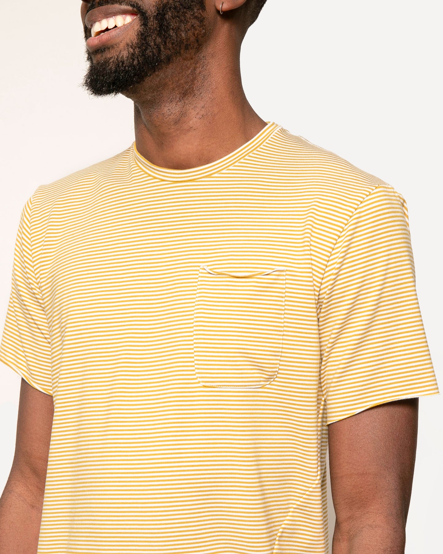 Short Sleeve Pocket Tee | Sunburst Stripes