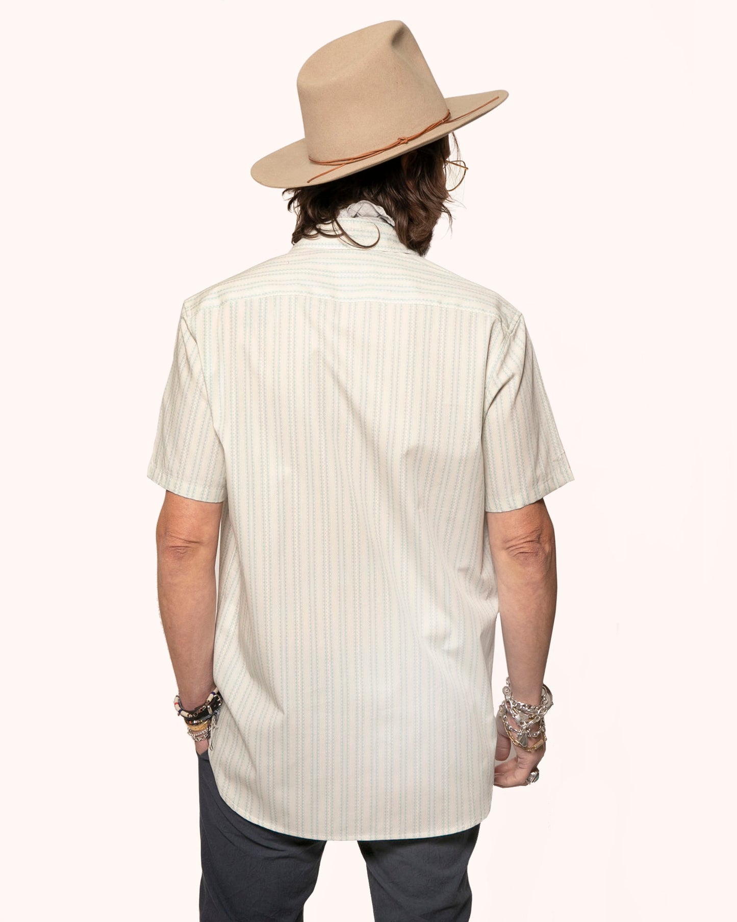 Short Sleeve Neuwirth | Vintage Teal Stripes