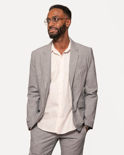 Blazer | Pinstripe Chambray