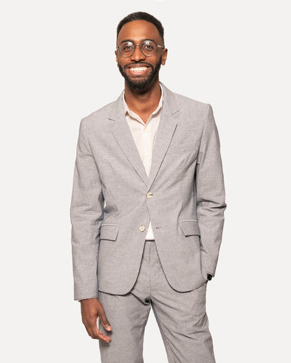 Blazer | Pinstripe Chambray