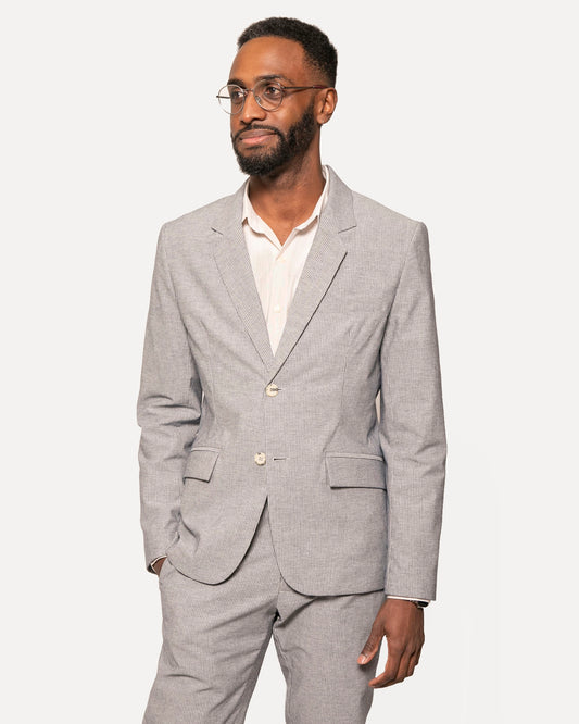 Blazer | Pinstripe Chambray