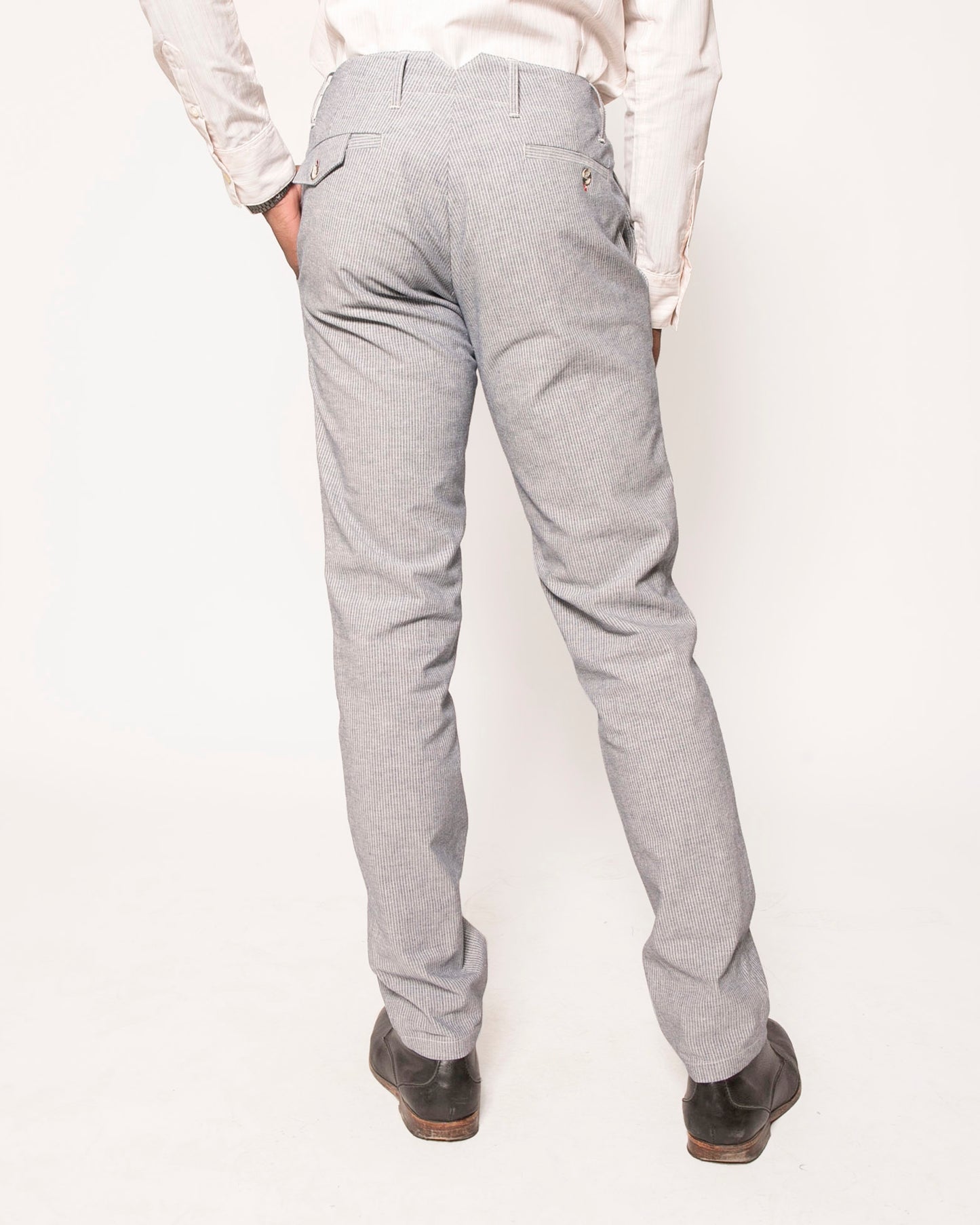 Signature Trouser | Pinstripe Chambray