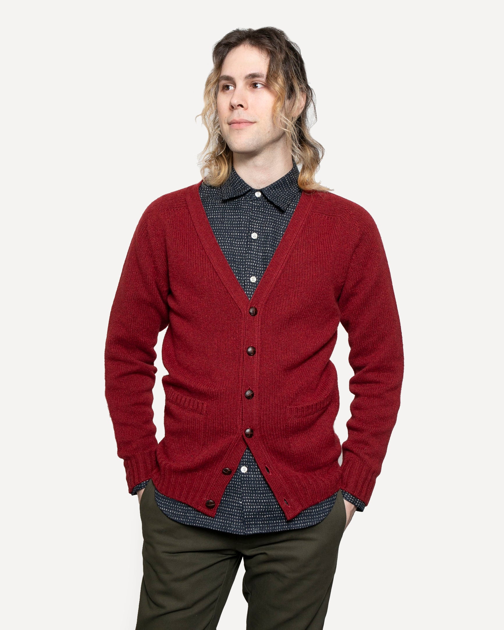 The Highland V Cardigan | Russet