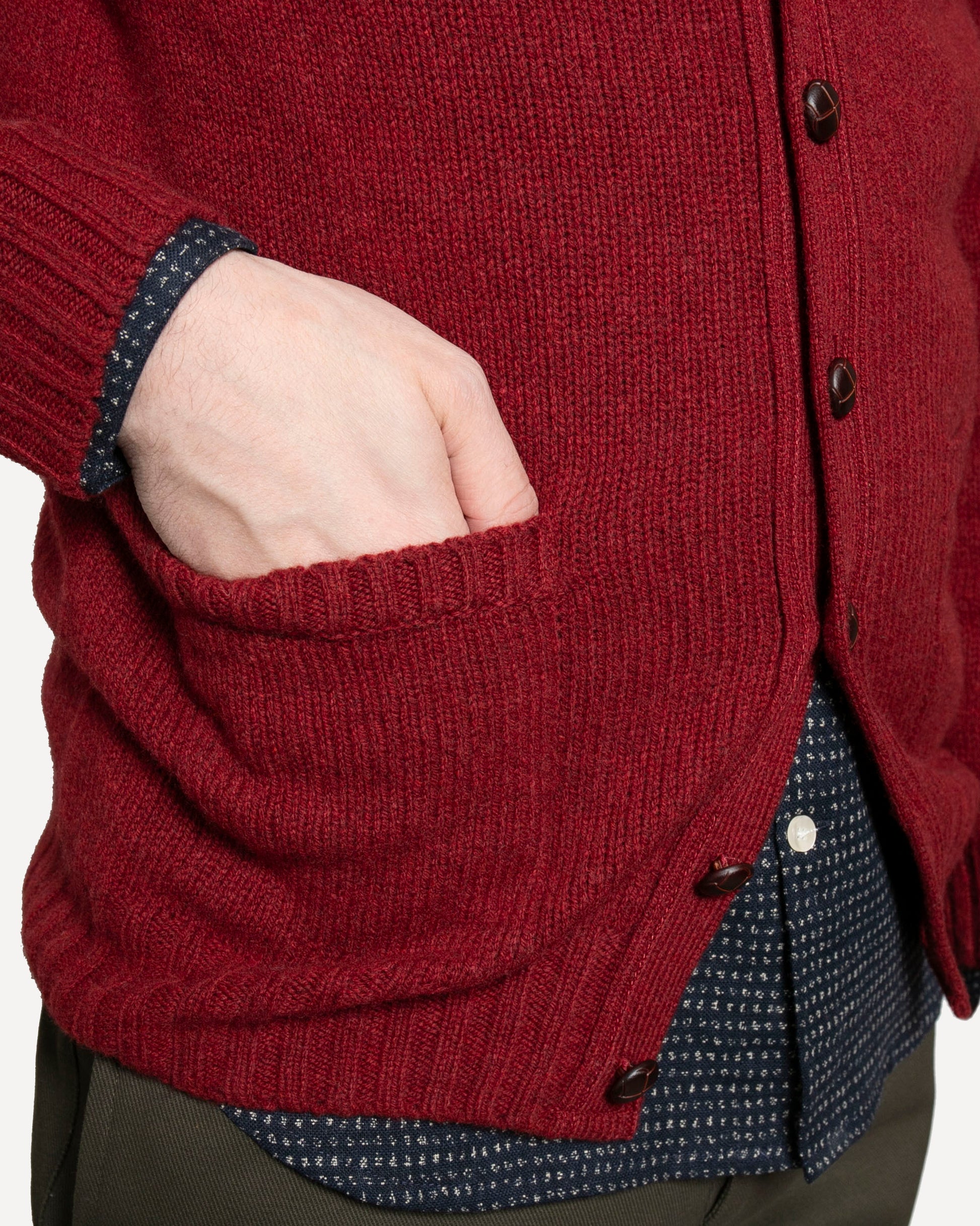 Made in Canada The Highland V Cardigan from 18 Waits — a Sustainable Men's clothing brand offering Vintage Inspired menswear and Rock and Roll Fashion.