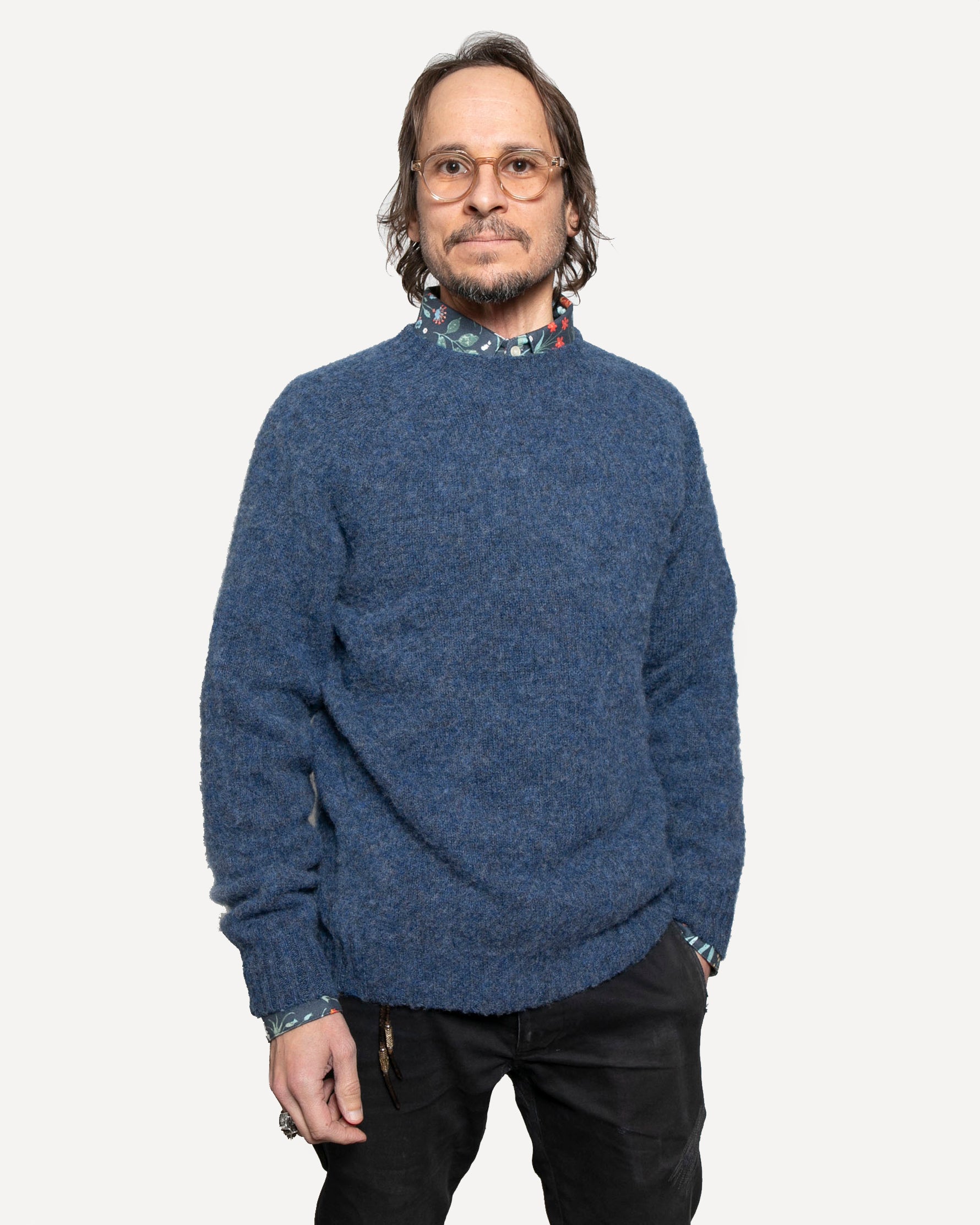 Made in Canada The Highland Crew Sweater from 18 Waits — a Sustainable Men's clothing brand offering Vintage Inspired menswear and Rock and Roll Fashion.