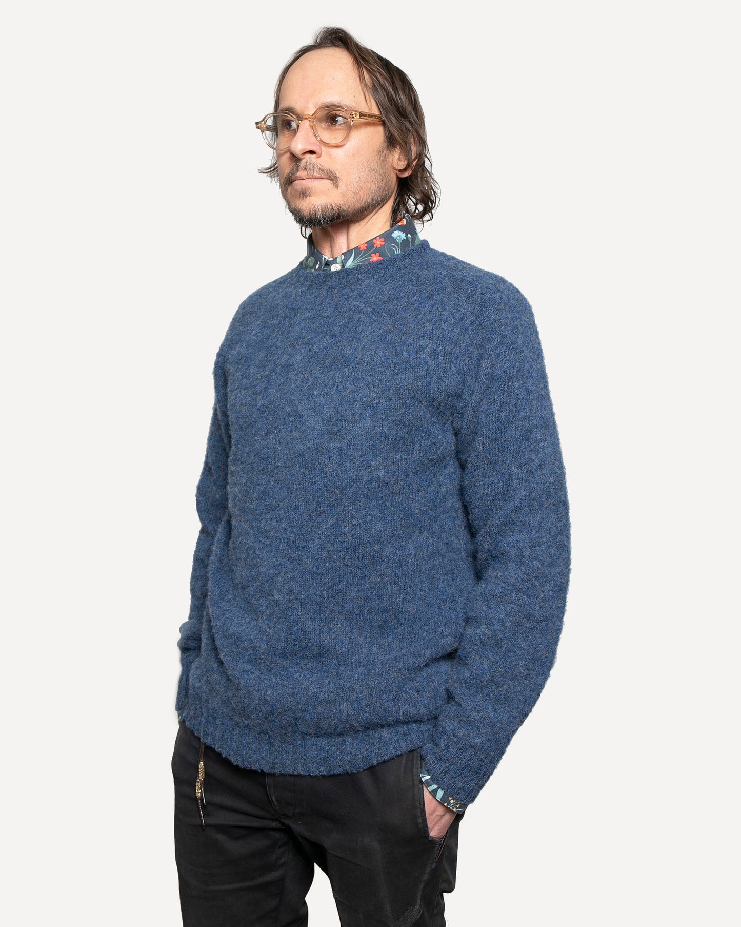 Made in Canada The Highland Crew Sweater from 18 Waits — a Sustainable Men's clothing brand offering Vintage Inspired menswear and Rock and Roll Fashion.
