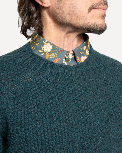 Made in Canada The Highland Crew Sweater from 18 Waits — a Sustainable Men's clothing brand offering Vintage Inspired menswear and Rock and Roll Fashion.