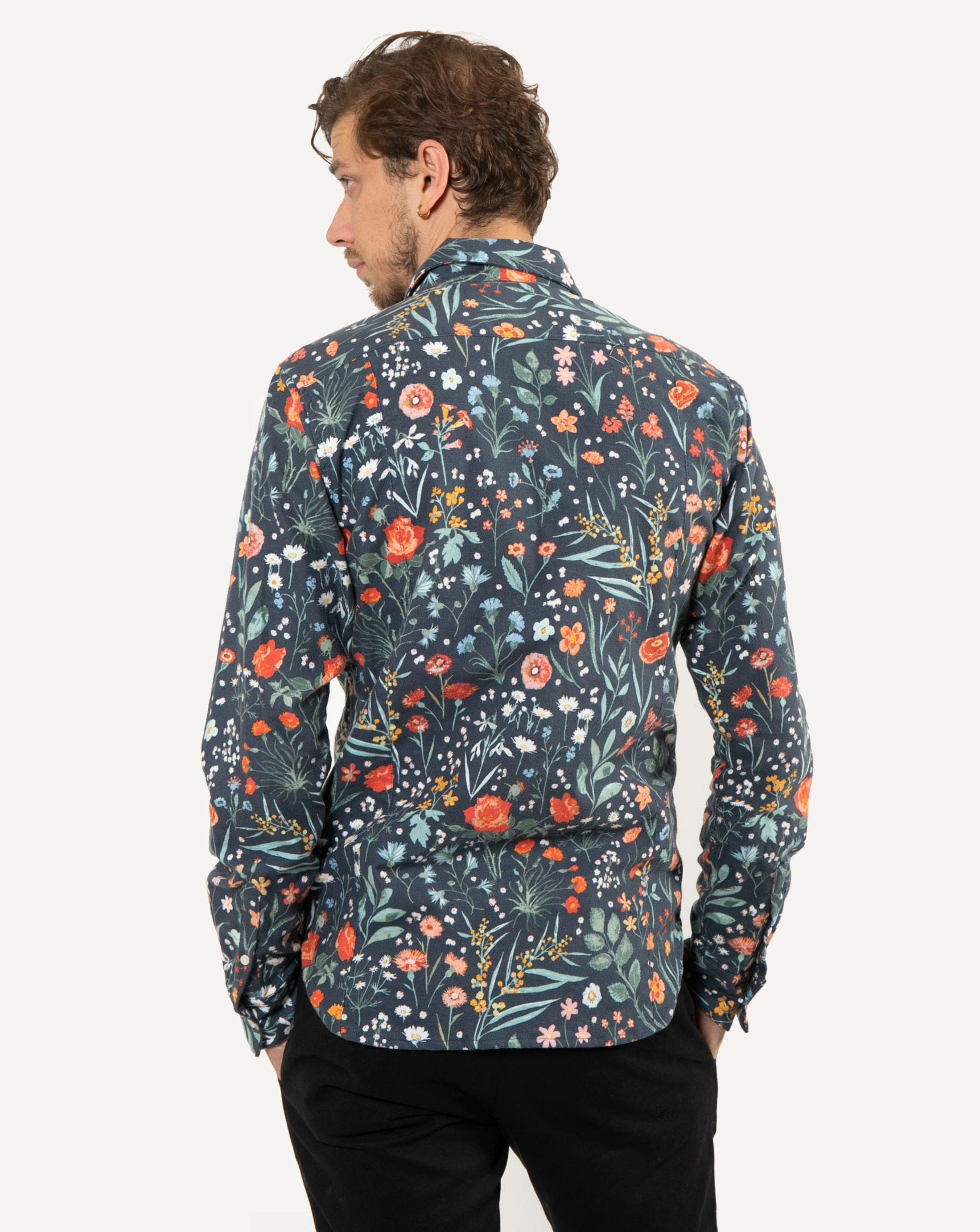 Long Sleeve Dylan Shirt | Garden Nights - Flannel