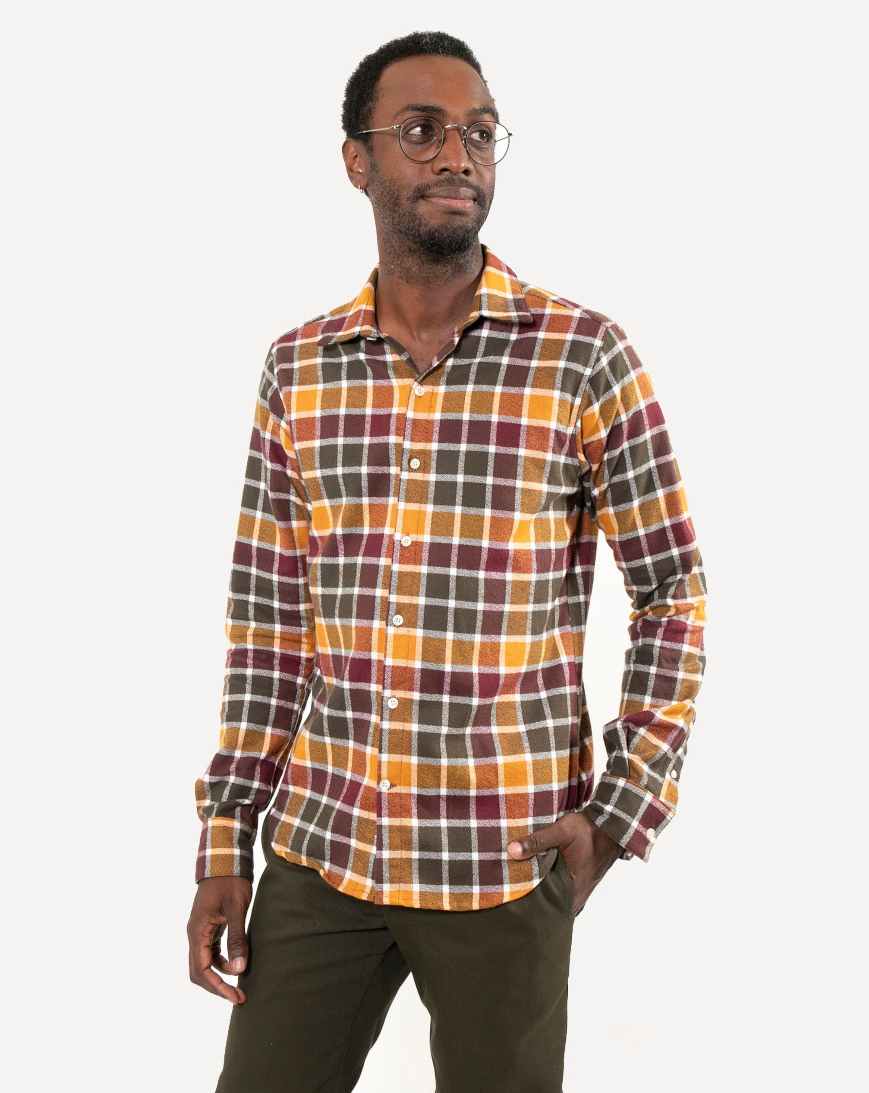 Long Sleeve Dylan Shirt | Autumn Plaid