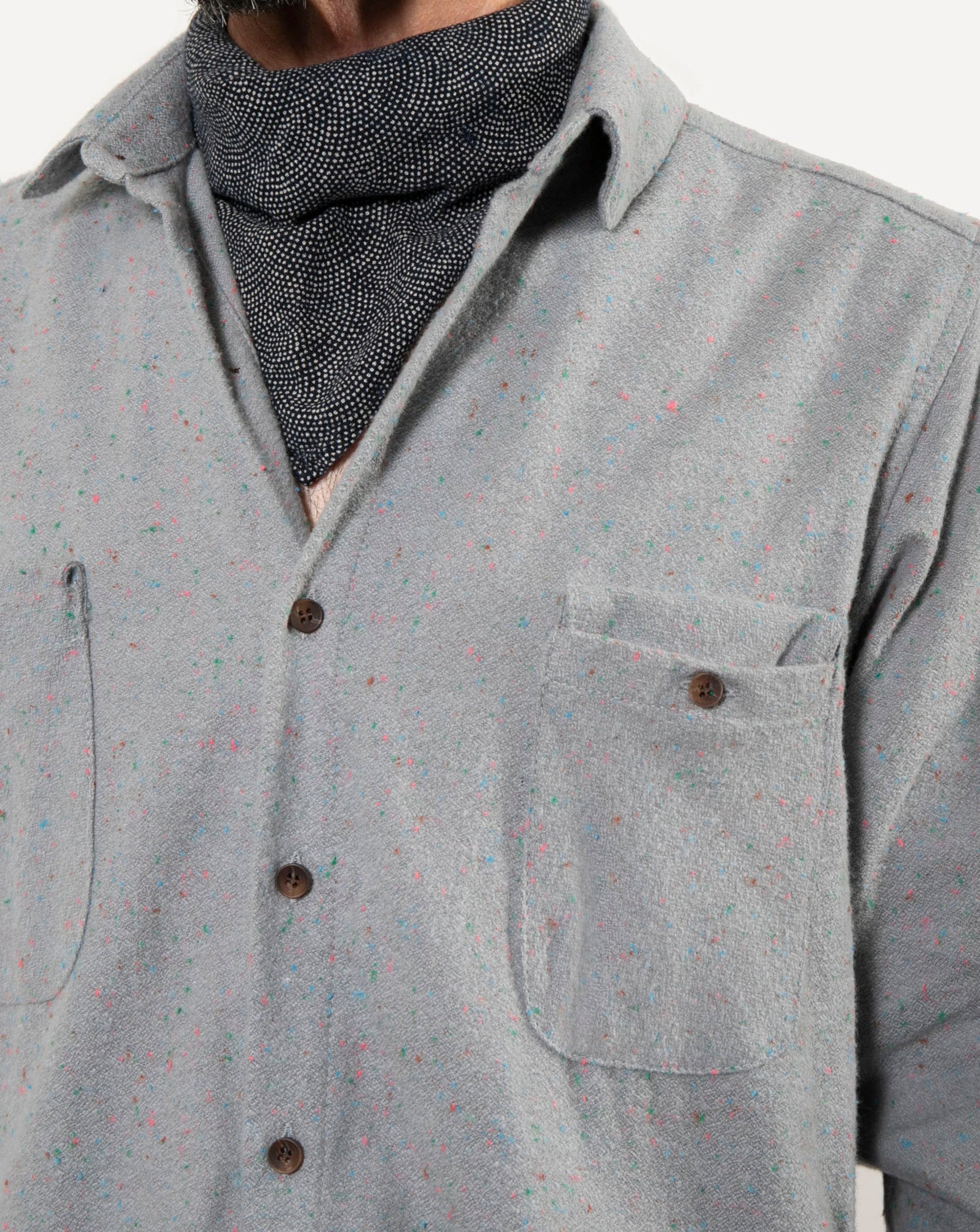 Woodsman Shirt | Light Sky Fleck