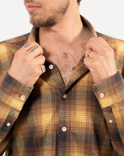Made in Canada Long Sleeve Dylan Shirt from 18 Waits — a Sustainable Men's clothing brand offering Vintage Inspired menswear and Rock and Roll Fashion.