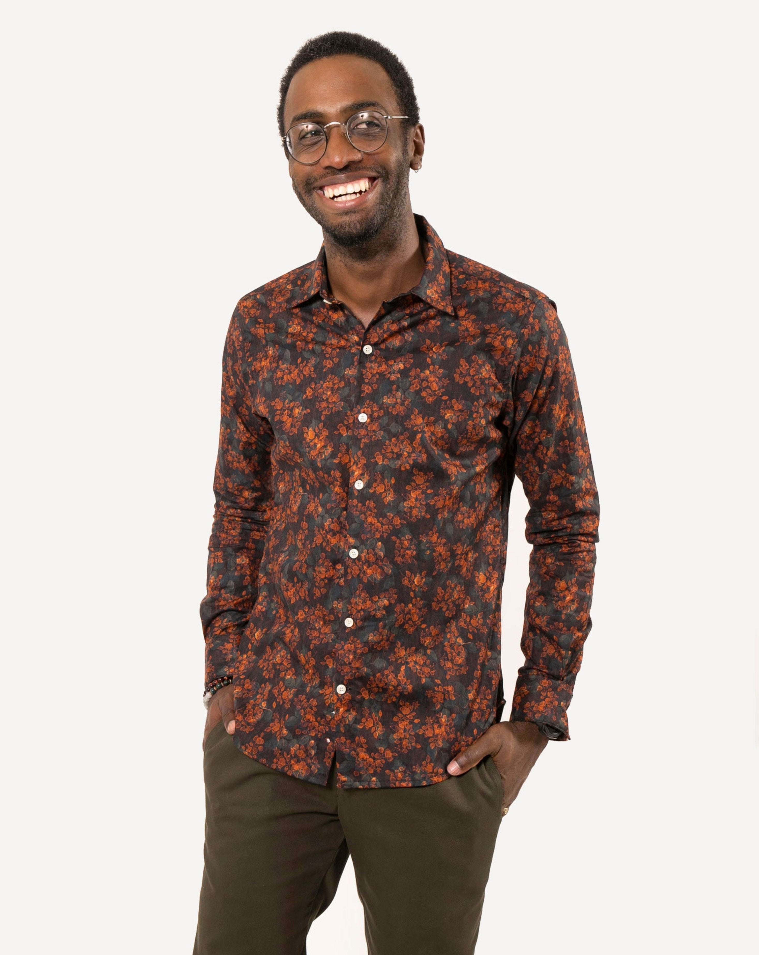 Long Sleeve Dylan Shirt | Autumn Garden