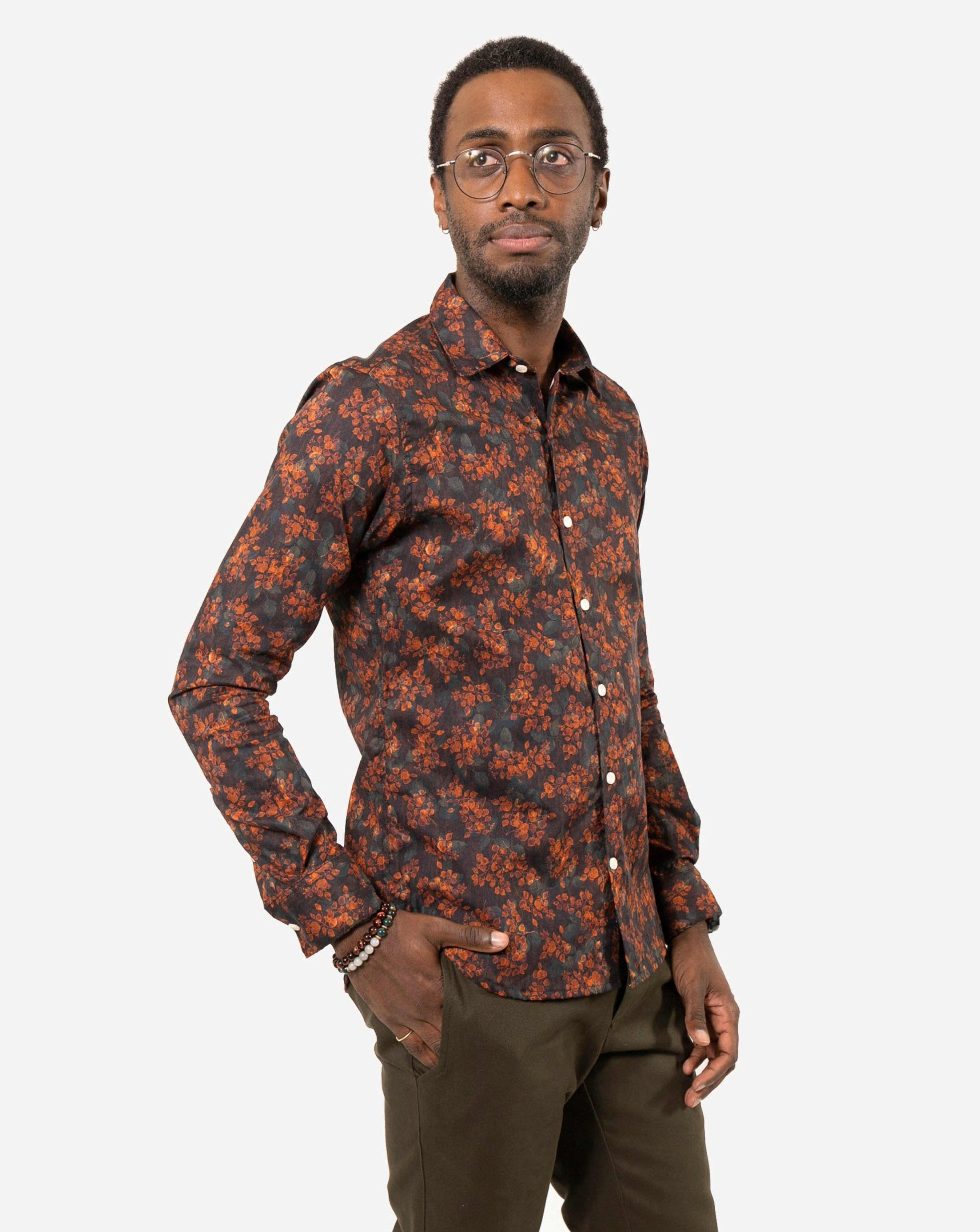 Long Sleeve Dylan Shirt | Autumn Garden