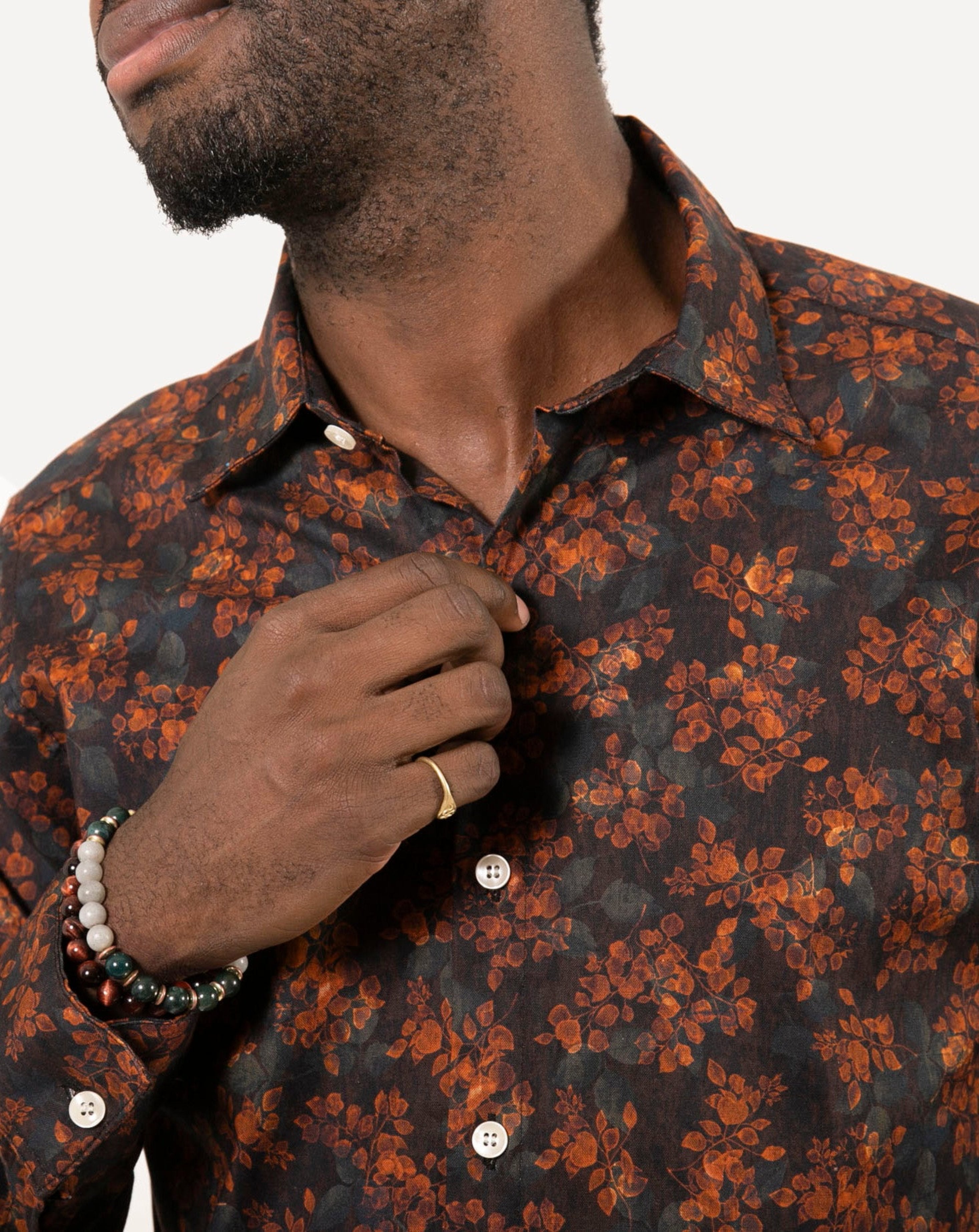 Long Sleeve Dylan Shirt | Autumn Garden