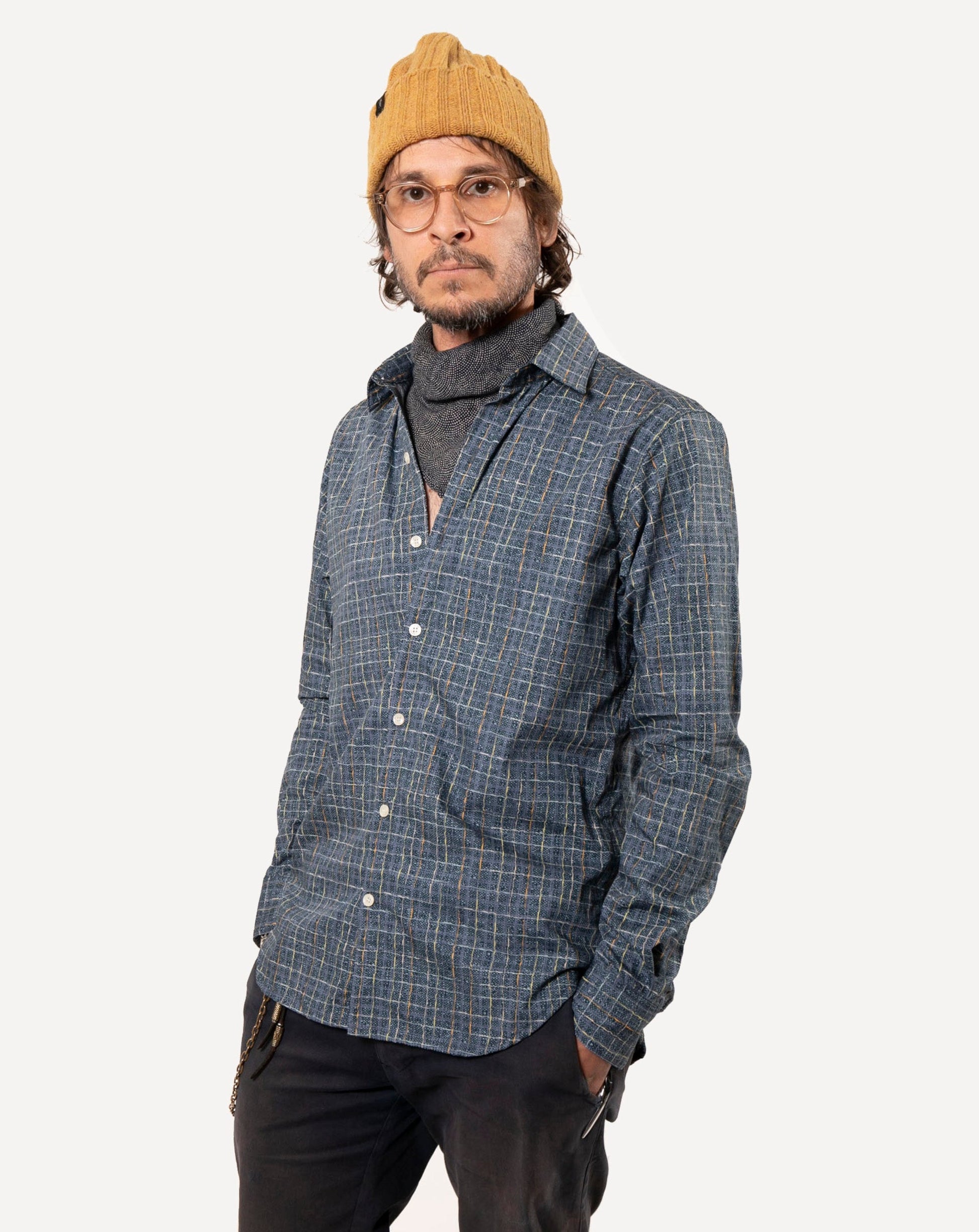Made in Canada Long Sleeve Dylan Shirt from 18 Waits — a Sustainable Men's clothing brand offering Vintage Inspired menswear and Rock and Roll Fashion.