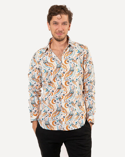 Made in Canada Long Sleeve Dylan Shirt from 18 Waits — a Sustainable Men's clothing brand offering Vintage Inspired menswear and Rock and Roll Fashion.