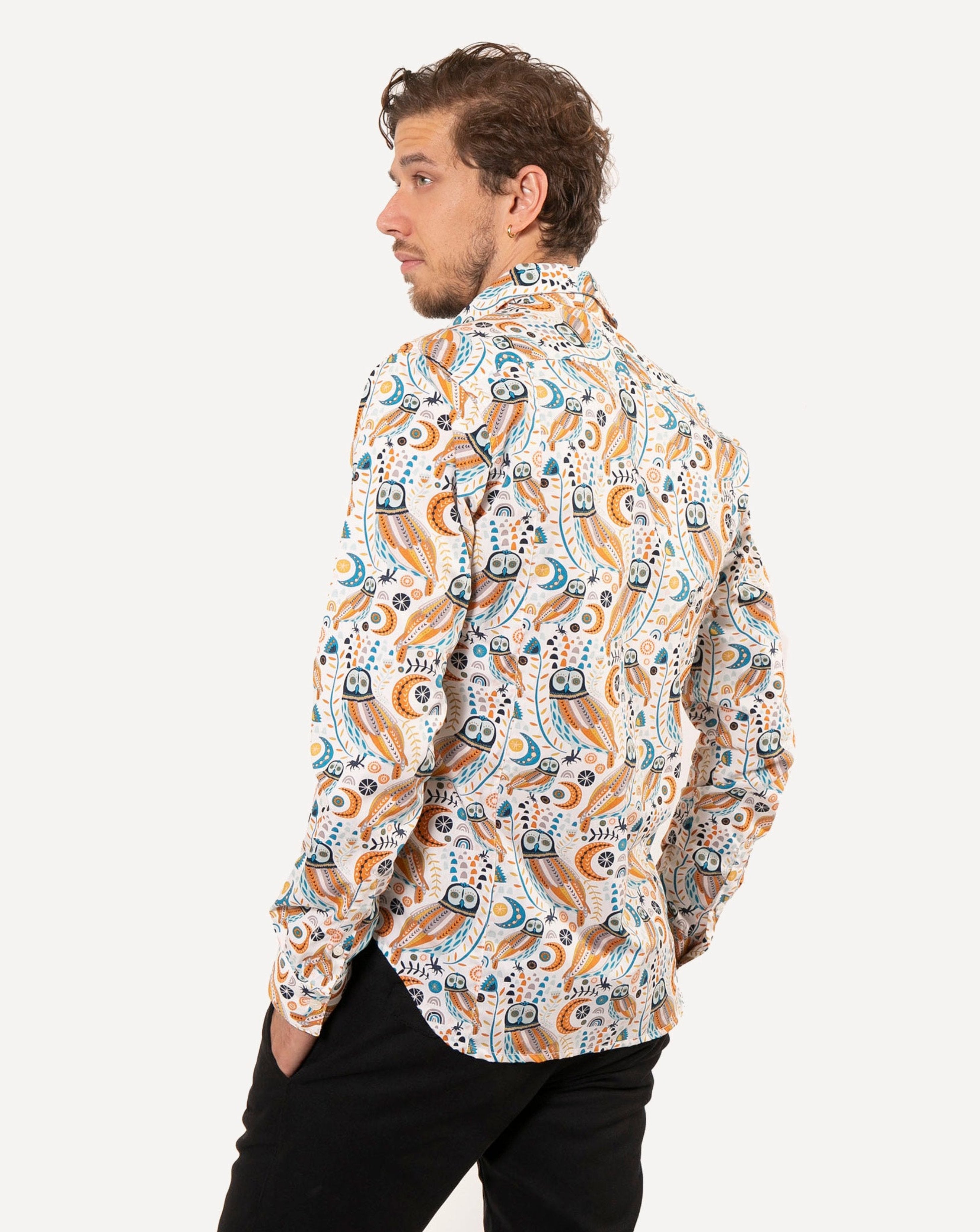 Long Sleeve Dylan Shirt | Autumn Owls