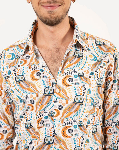 Made in Canada Long Sleeve Dylan Shirt from 18 Waits — a Sustainable Men's clothing brand offering Vintage Inspired menswear and Rock and Roll Fashion.