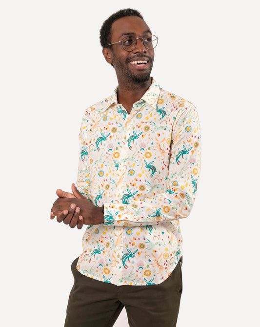 Made in Canada Long Sleeve Dylan Shirt from 18 Waits — a Sustainable Men's clothing brand offering Vintage Inspired menswear and Rock and Roll Fashion.