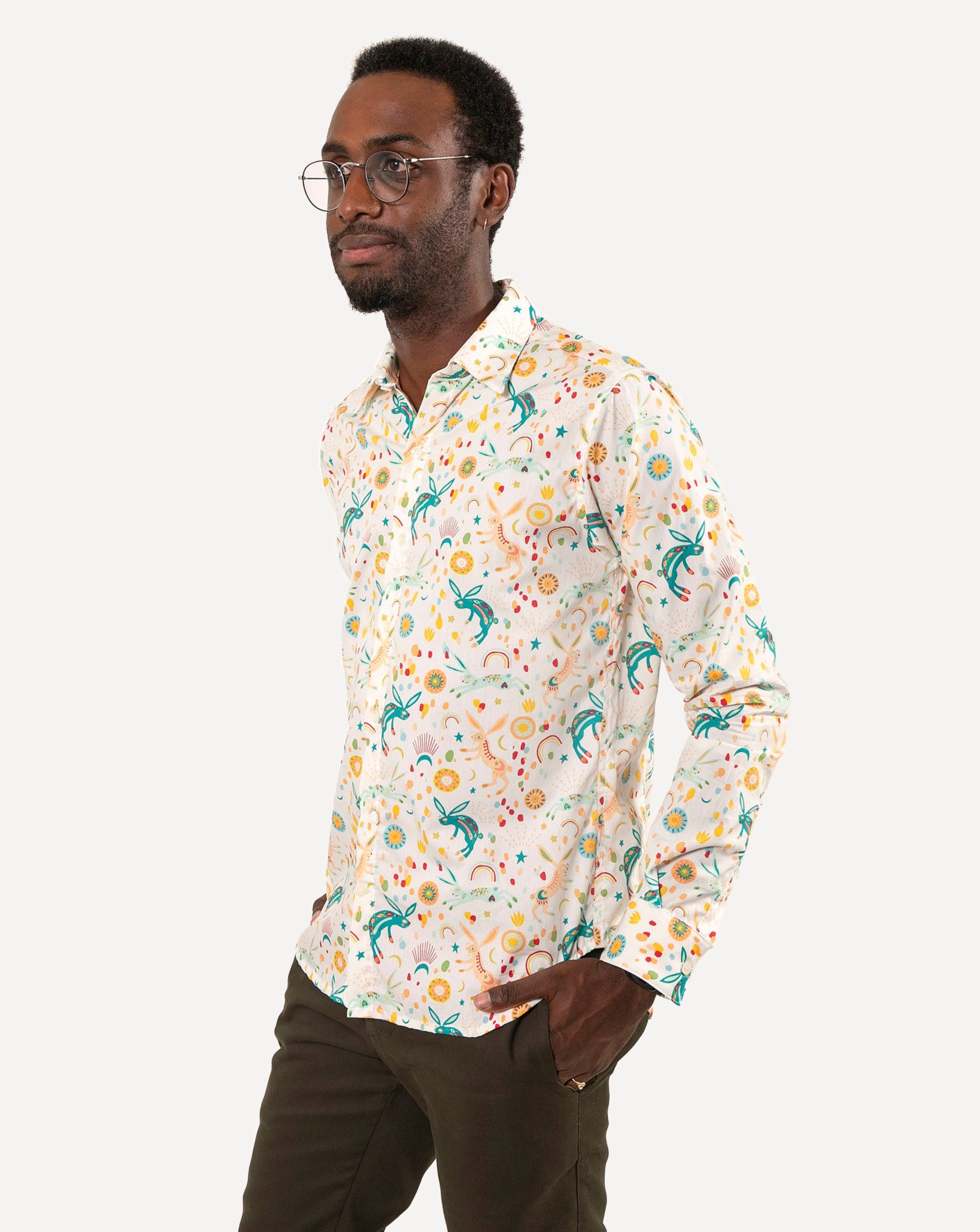 Long Sleeve Dylan Shirt | Cosmic Bunnies