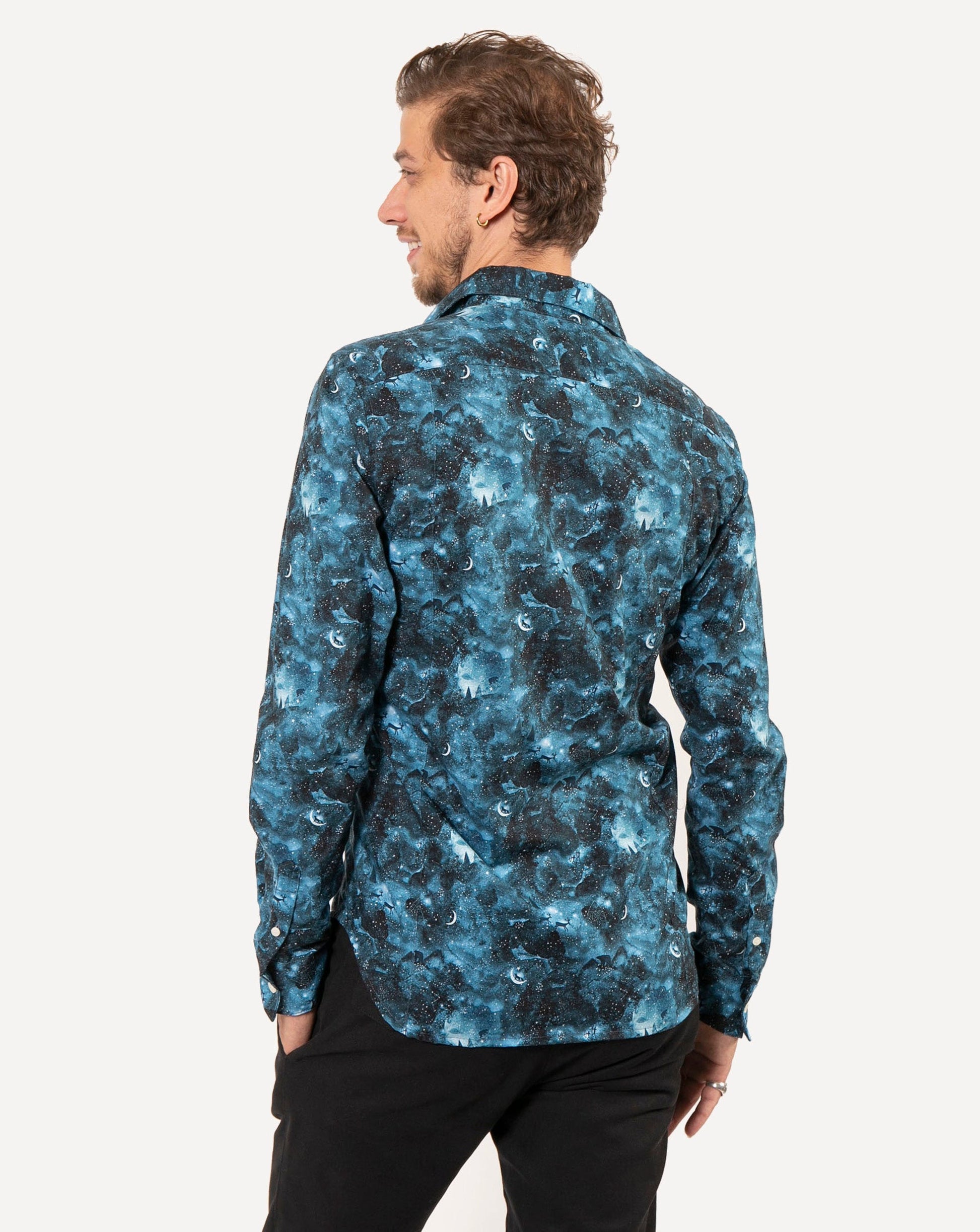 Made in Canada Long Sleeve Dylan Shirt from 18 Waits — a Sustainable Men's clothing brand offering Vintage Inspired menswear and Rock and Roll Fashion.