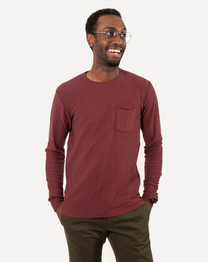 Made in Canada Long Sleeve Pocket Tee from 18 Waits — a Sustainable Men's clothing brand offering Vintage Inspired menswear and Rock and Roll Fashion.