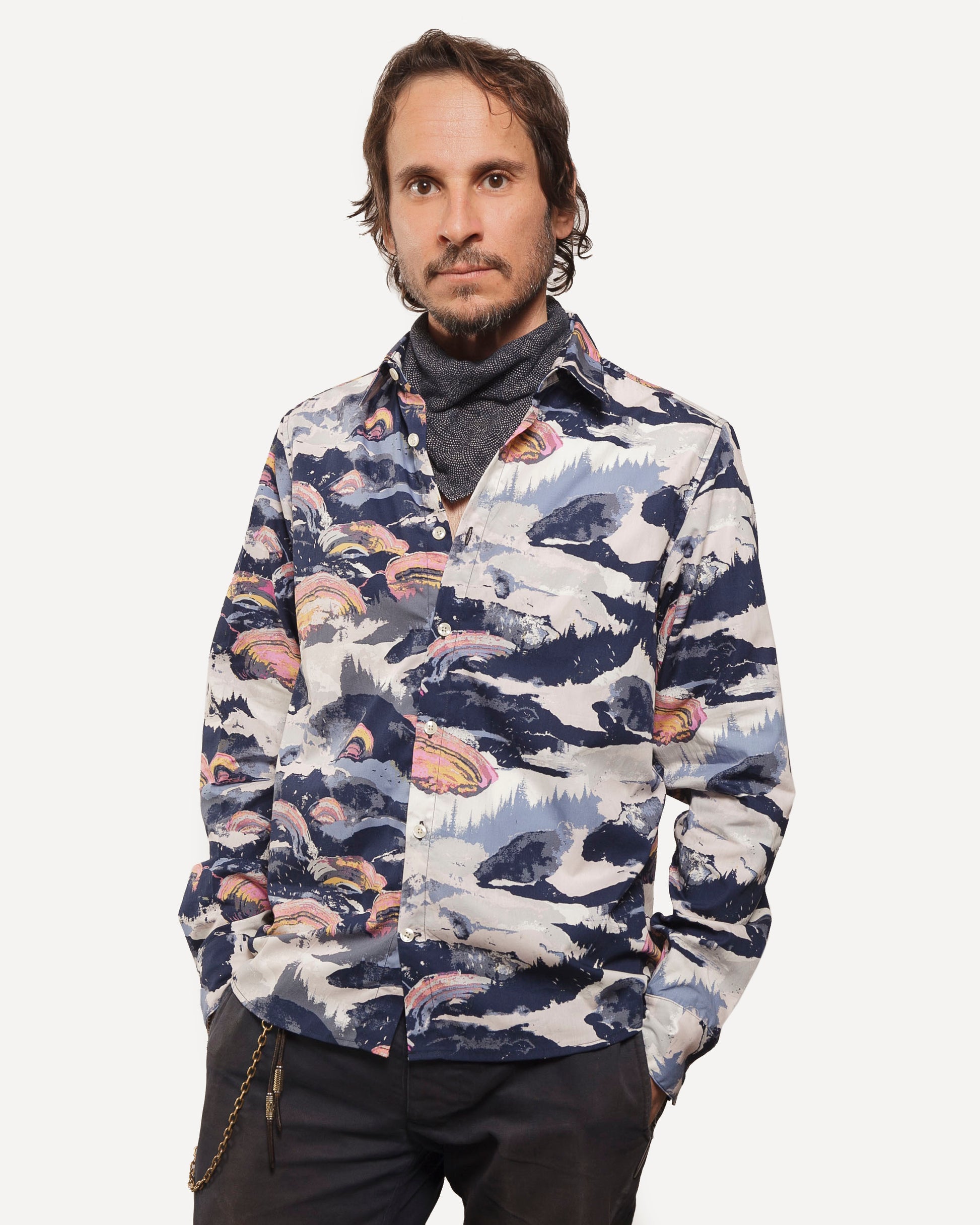 Made in Canada Long Sleeve Dylan Shirt from 18 Waits — a Sustainable Men's clothing brand offering Vintage Inspired menswear and Rock and Roll Fashion.