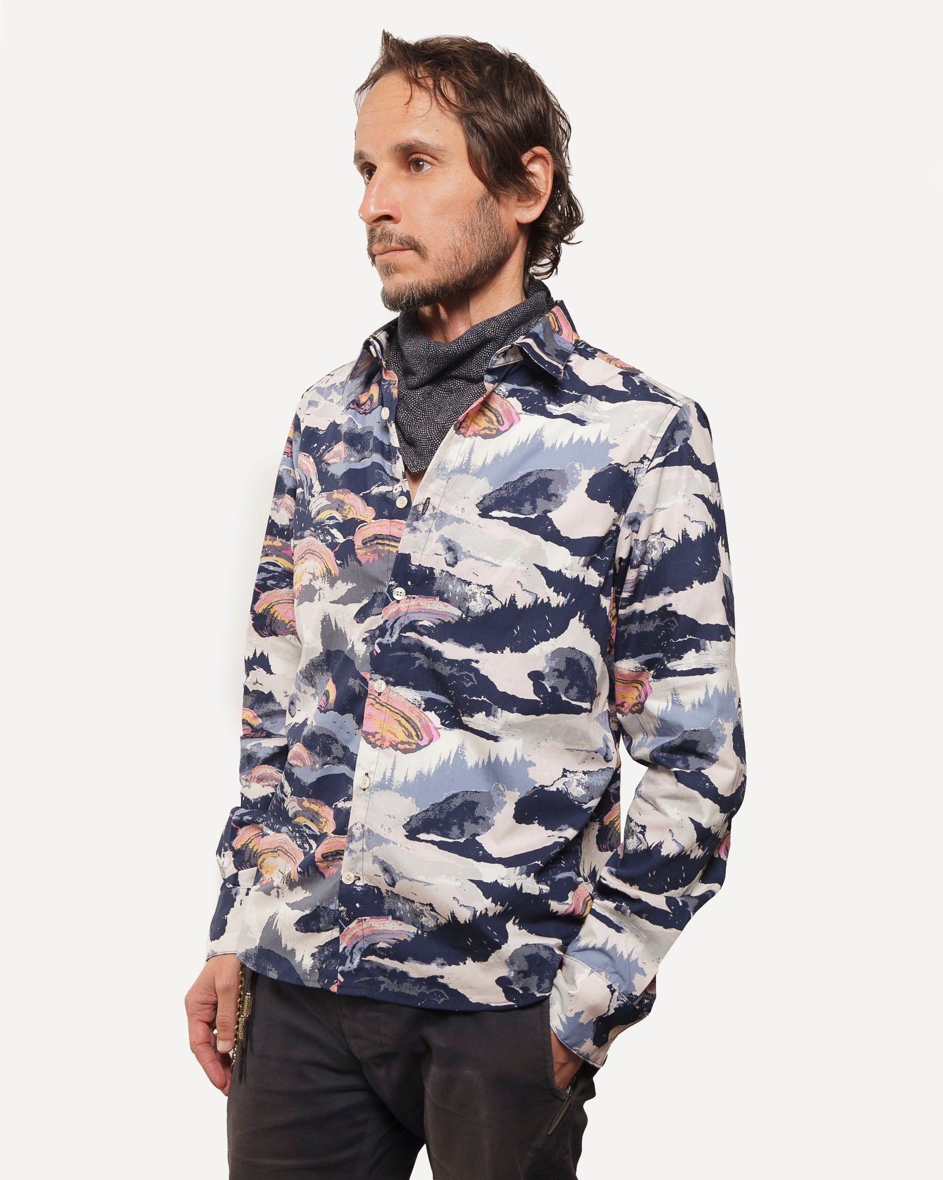 Made in Canada Long Sleeve Dylan Shirt from 18 Waits — a Sustainable Men's clothing brand offering Vintage Inspired menswear and Rock and Roll Fashion.