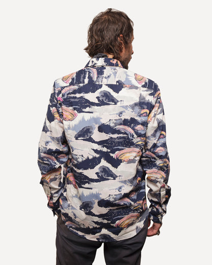 Made in Canada Long Sleeve Dylan Shirt from 18 Waits — a Sustainable Men's clothing brand offering Vintage Inspired menswear and Rock and Roll Fashion.