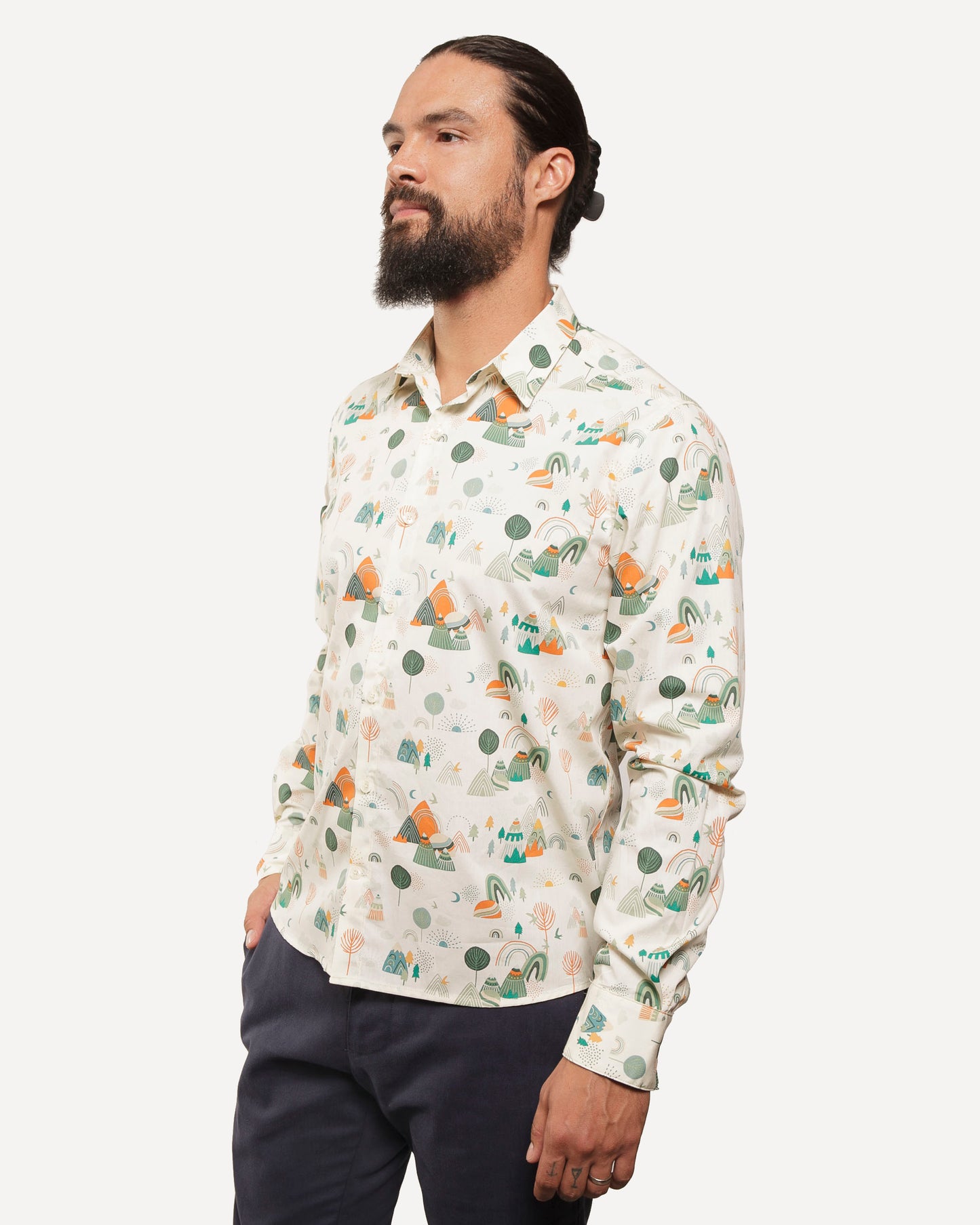 Made in Canada Long Sleeve Dylan Shirt from 18 Waits — a Sustainable Men's clothing brand offering Vintage Inspired menswear and Rock and Roll Fashion.