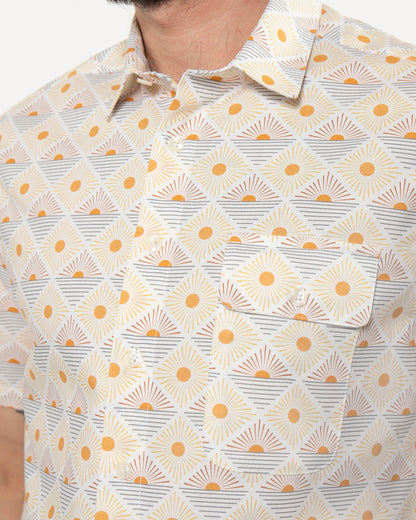 Short Sleeve Neuwirth Shirt | Art Deco Sunrise