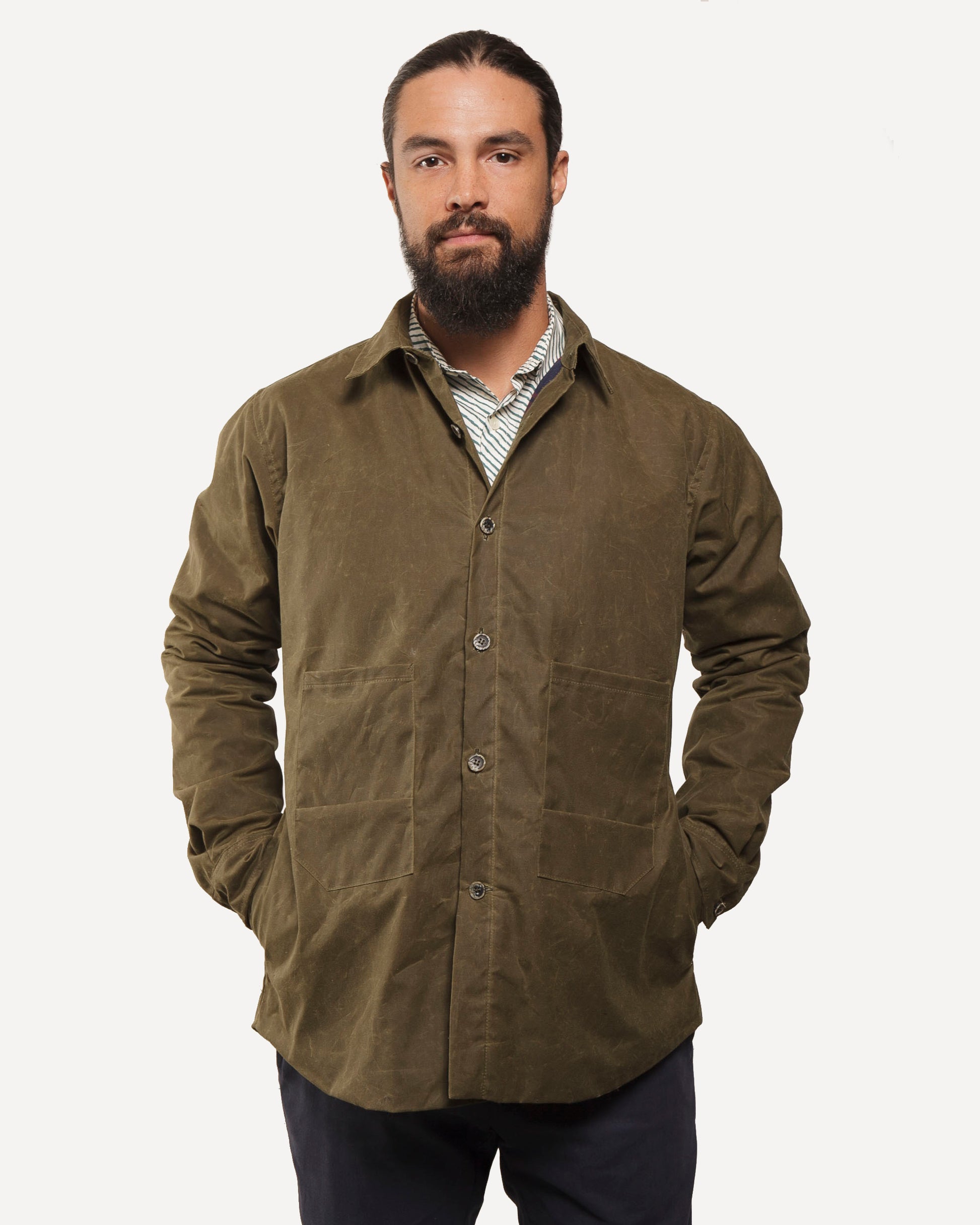Made in Canada, the Weekender Jacket from 18 Waits — a Sustainable Men's clothing brand offering Vintage Inspired menswear and Rock and Roll Fashion. A refined Imogene and Willie alternative for those who value quality and character.