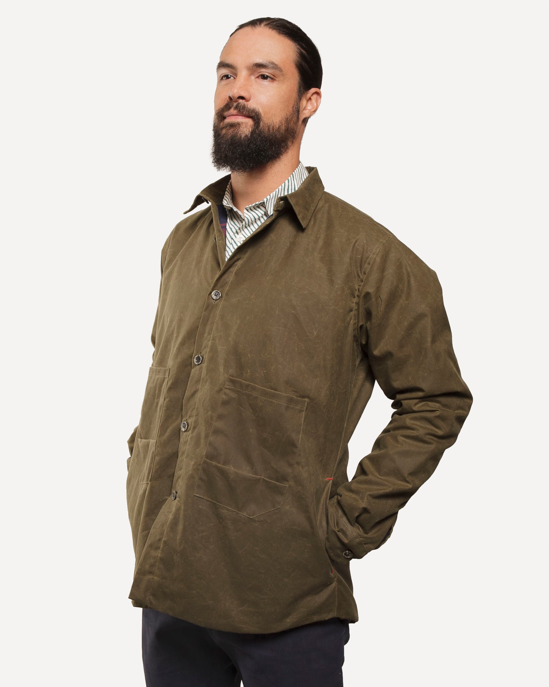 Made in Canada, the Weekender Jacket from 18 Waits — a Sustainable Men's clothing brand offering Vintage Inspired menswear and Rock and Roll Fashion. A refined Imogene and Willie alternative for those who value quality and character.
