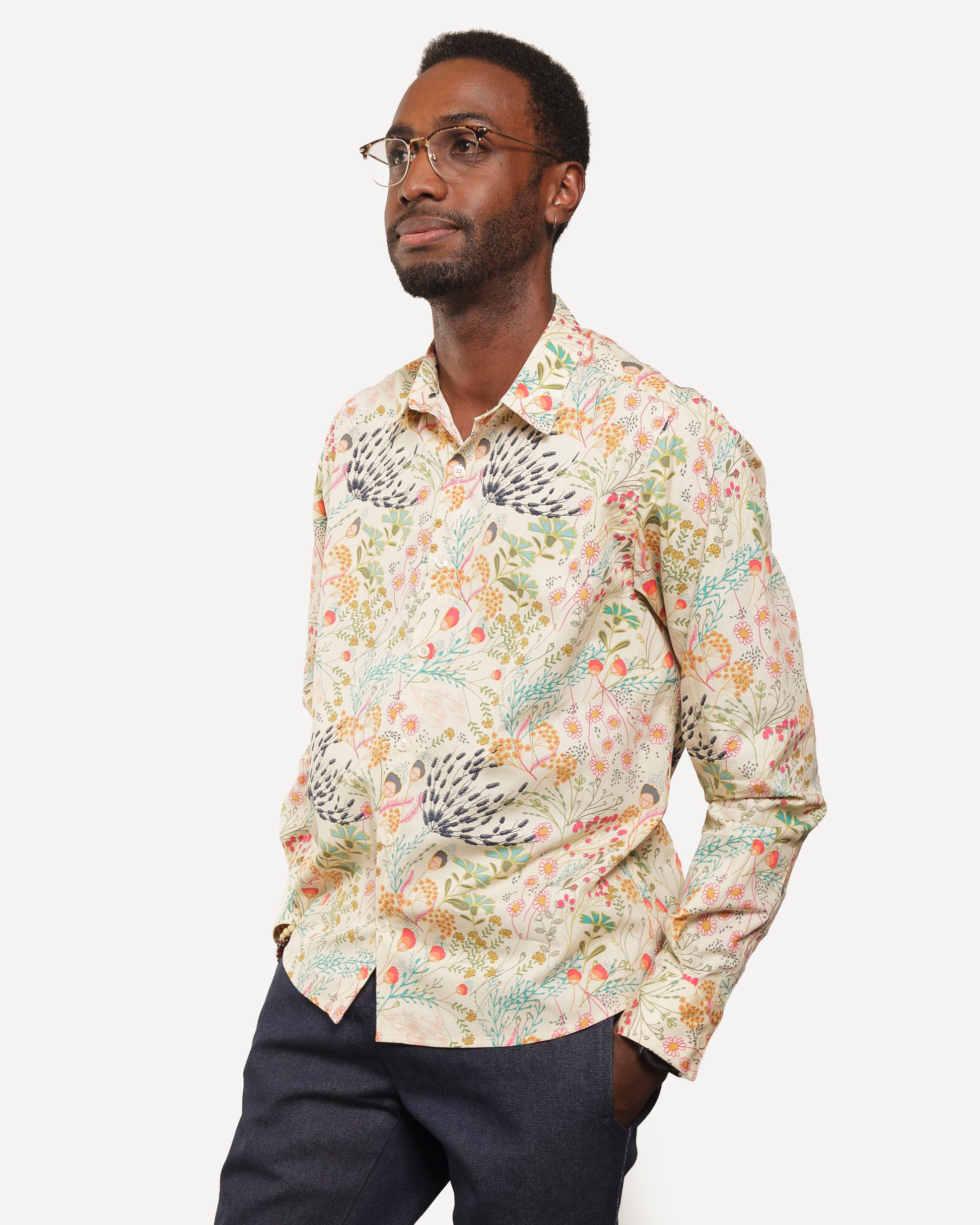 Made in Canada Long Sleeve Dylan Shirt from 18 Waits — a Sustainable Men's clothing brand offering Vintage Inspired menswear and Rock and Roll Fashion.