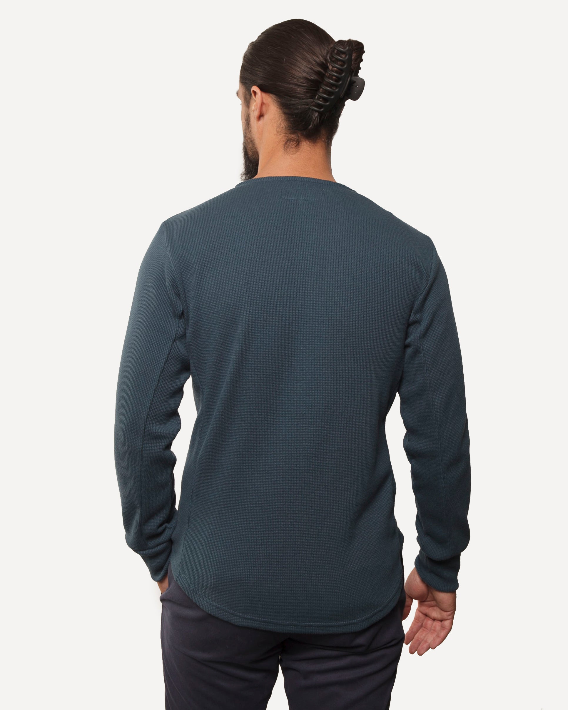 Made in Canada, Heritage Henley from 18 Waits — a Sustainable Men's clothing brand offering Vintage Inspired menswear and Rock and Roll Fashion. A refined Imogene and Willie alternative for those who value quality and character.