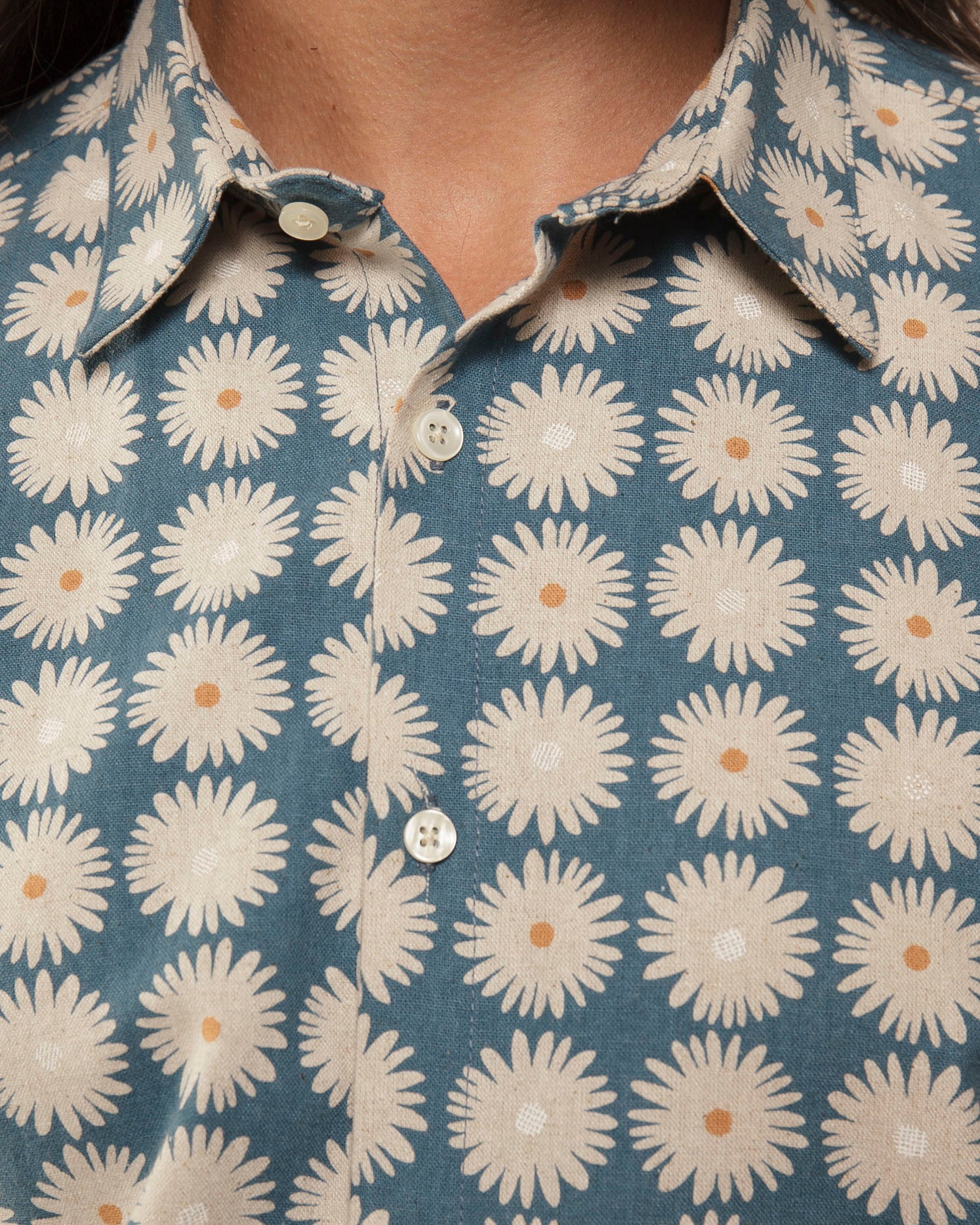 Short Sleeve Dylan Shirt | Floral Linen Burst