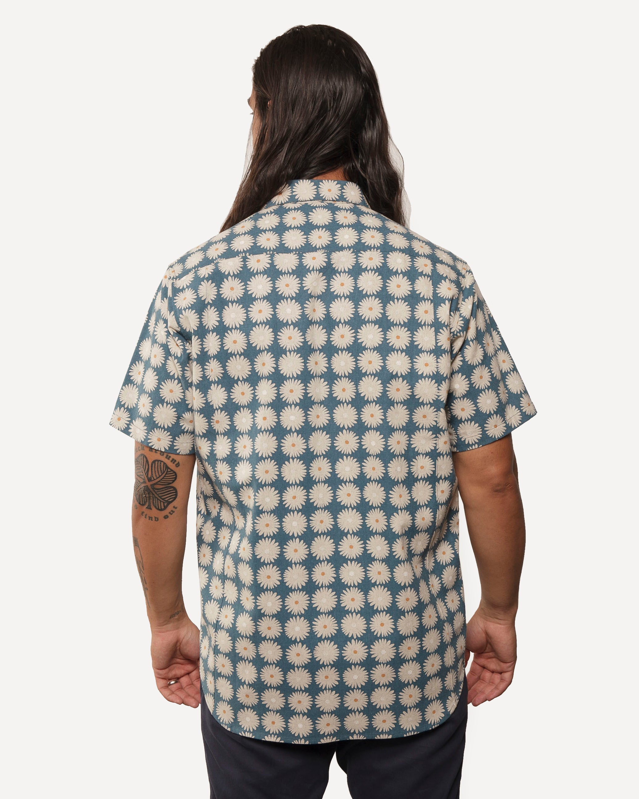 Short Sleeve Dylan Shirt | Floral Linen Burst