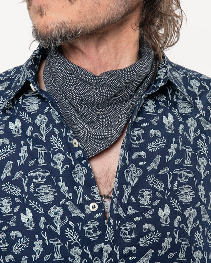 Made in Canada The Long Sleeve Dylan Shirt from 18 Waits — a Sustainable Men's clothing brand offering Vintage Inspired menswear and Rock and Roll Fashion.