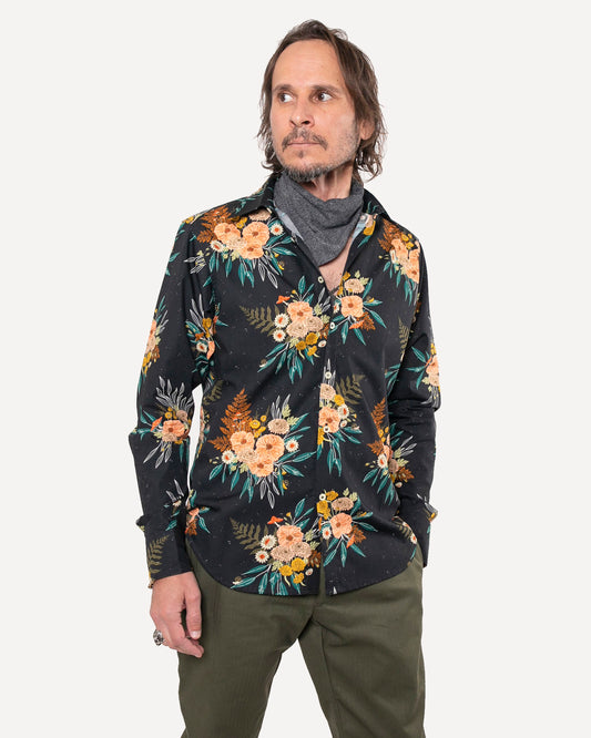 Made in Canada The Long Sleeve Dylan Shirt from 18 Waits — a Sustainable Men's clothing brand offering Vintage Inspired menswear and Rock and Roll Fashion.