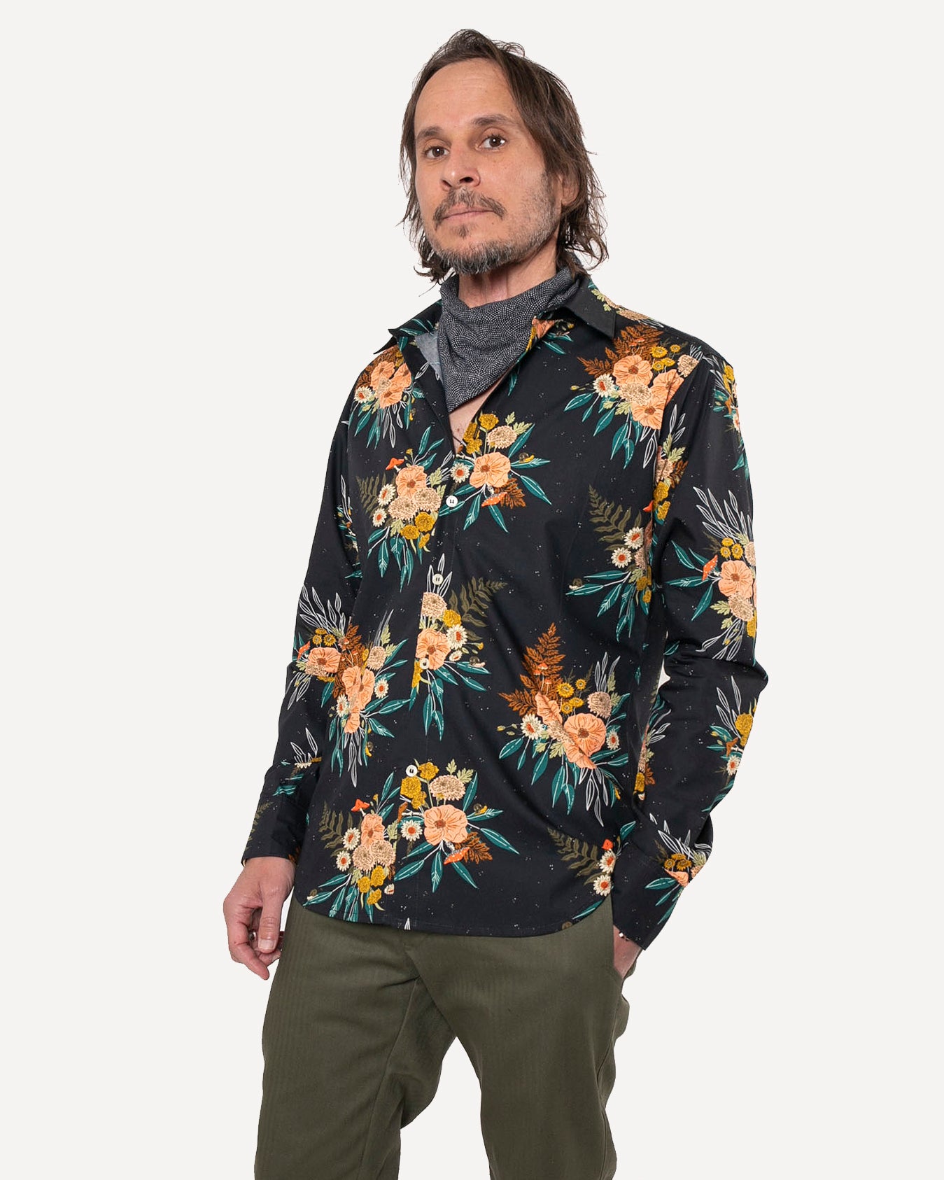 Made in Canada The Long Sleeve Dylan Shirt from 18 Waits — a Sustainable Men's clothing brand offering Vintage Inspired menswear and Rock and Roll Fashion.