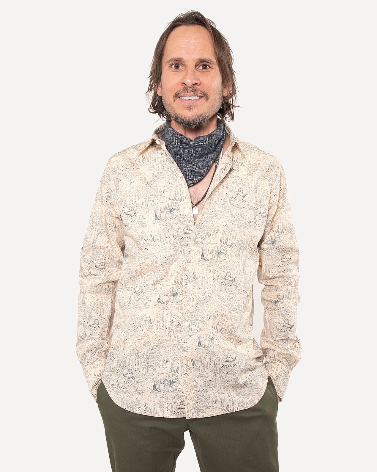Made in Canada The Long Sleeve Dylan Shirt from 18 Waits — a Sustainable Men's clothing brand offering Vintage Inspired menswear and Rock and Roll Fashion.