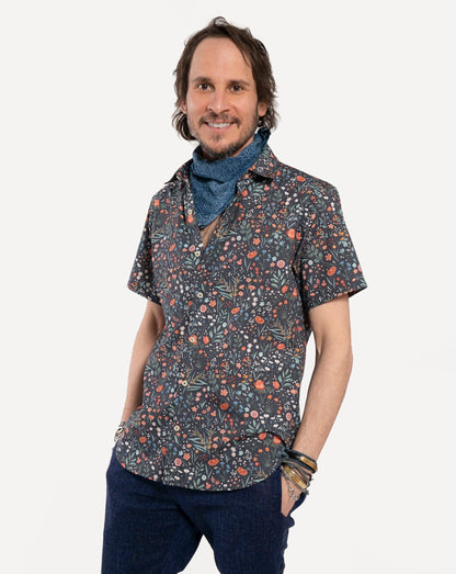 Short sleeve Dylan Shirt  from 18 Waits — a Sustainable Men's clothing brand offering Vintage Inspired menswear and Rock and Roll Fashion.