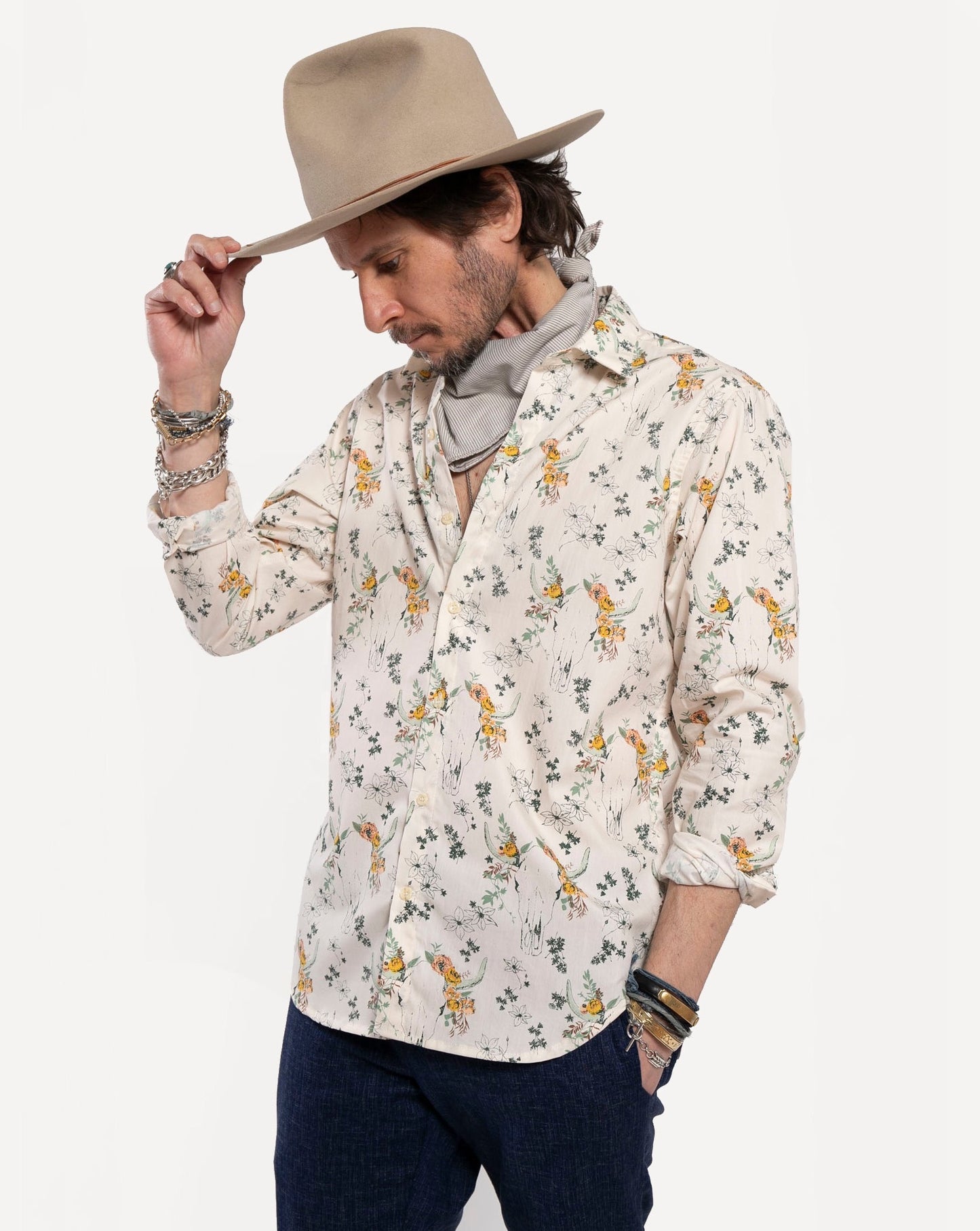 Long Sleeve Dylan Shirt | Skulls & Roses