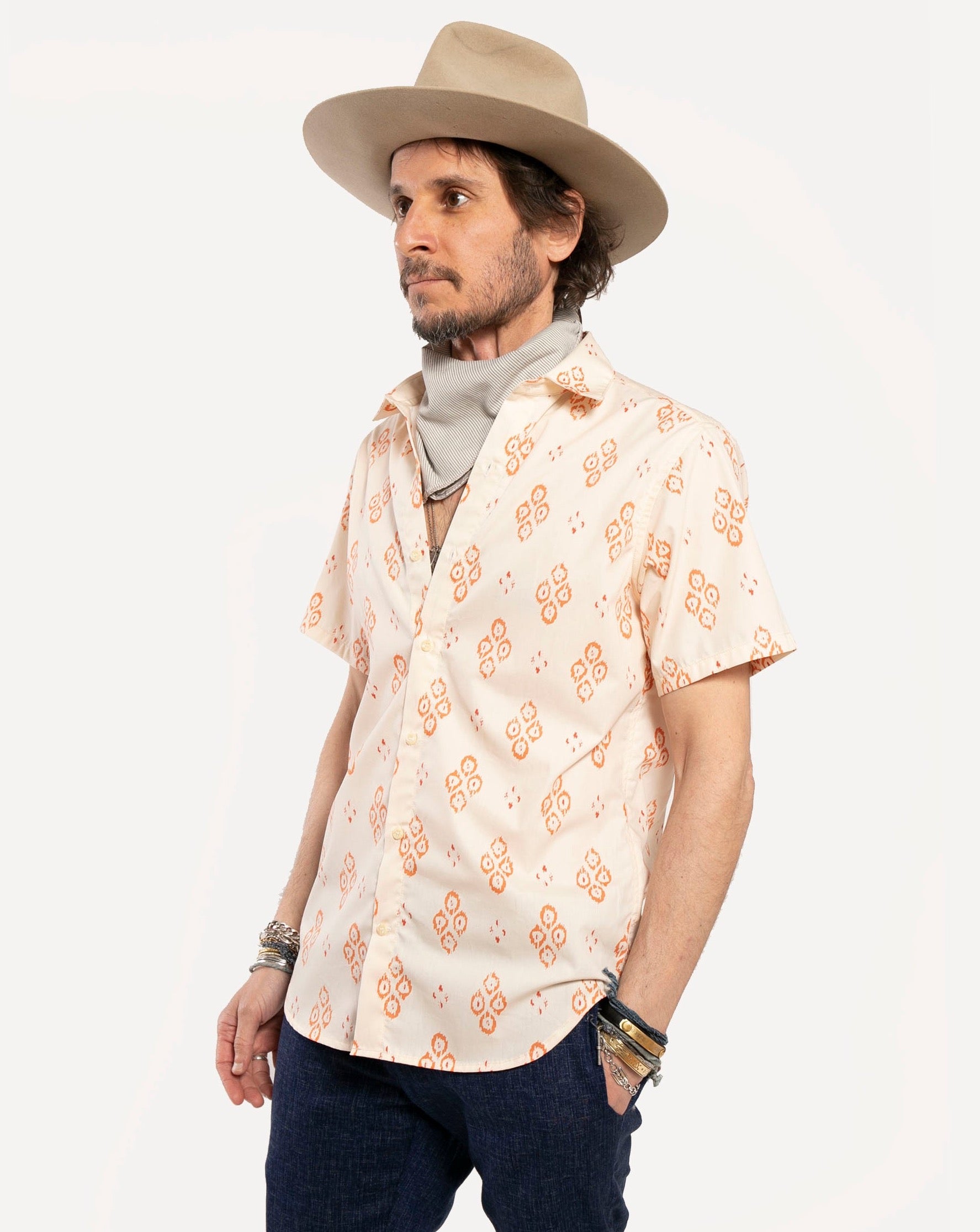 Short Sleeve Dylan Shirt | Ikat Santa Fe