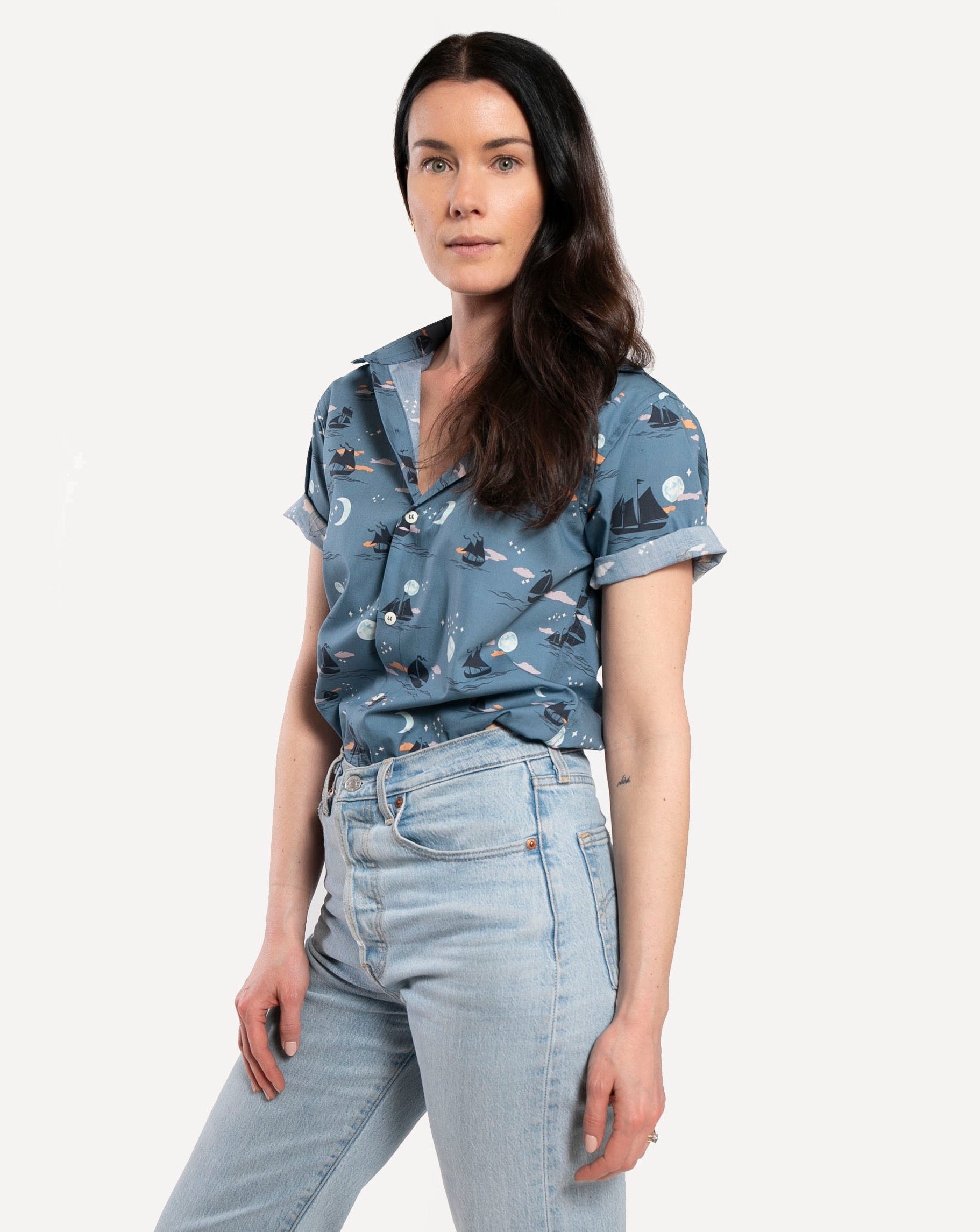 Short sleeve Dylan Shirt  from 18 Waits — a Sustainable  clothing brand offering Vintage Inspired menswear and Rock and Roll Fashion.