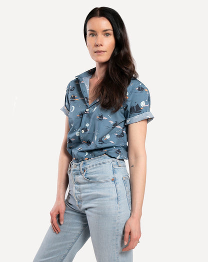 Short sleeve Dylan Shirt  from 18 Waits — a Sustainable  clothing brand offering Vintage Inspired menswear and Rock and Roll Fashion.