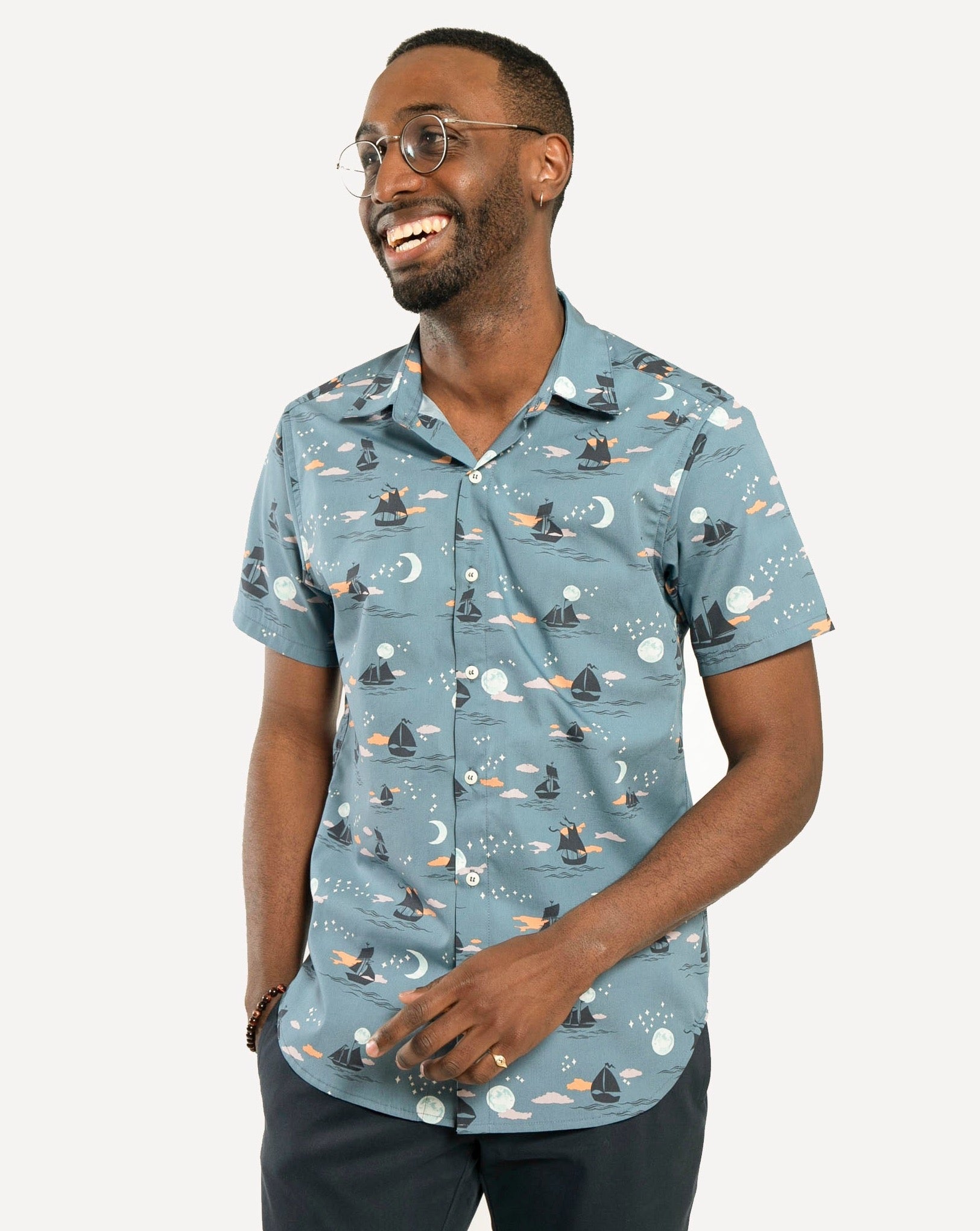 Short Sleeve Dylan Shirt | Offshore Shadow Dreams